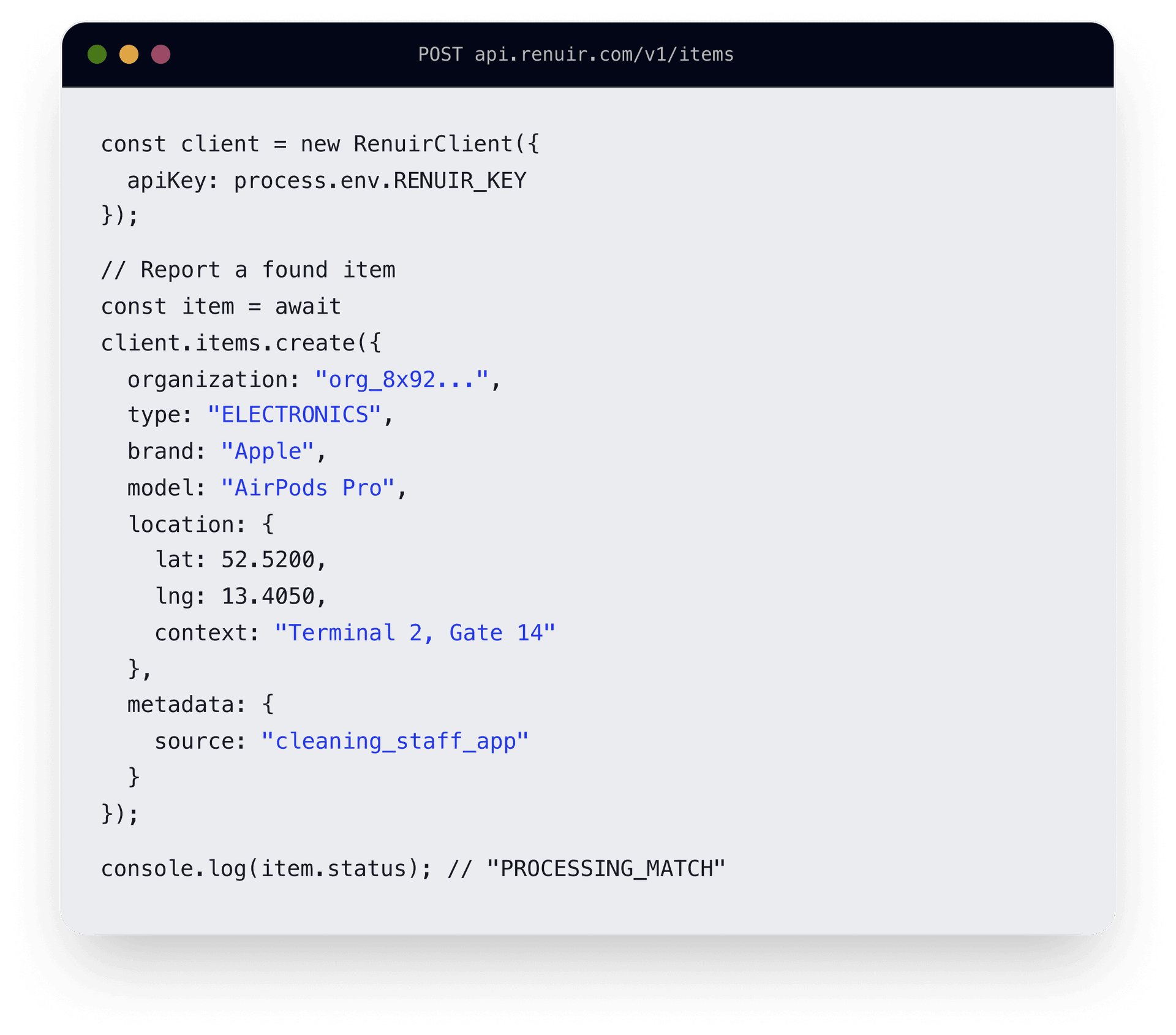 Renuir developer platform